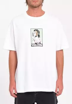 Футболка с принтом UNDERFACED Volcom, белый