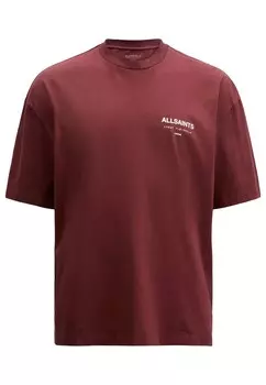 Футболка с принтом UNDERGROUND CREW AllSaints, темно-красный