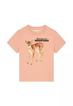 Футболка с принтом UNDERGROUND REHSISTANCE watapparel, светло-розовый