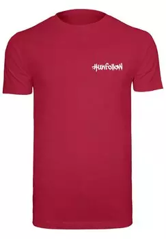 Футболка с принтом UNFOLLOW Merchcode, цвет burgundy