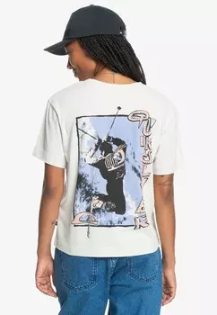 Футболка с принтом UNI SCREEN Quiksilver, белый