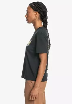Футболка с принтом UNI SCREEN Quiksilver, черный