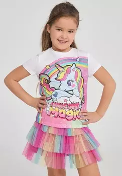 Футболка с принтом UNICORNO Terranova, белый