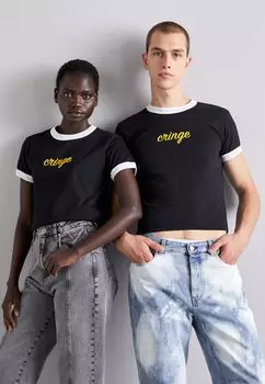 Футболка с принтом УНИСЕКС GCDS, черный