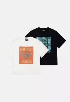 Футболка с принтом UNISEX 2 PACK Emporio Armani, цвет blue/multi-coloured