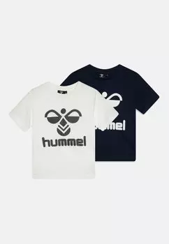 Футболка с принтом UNISEX 2 PACK Hummel, цвет black iris/marshmellow