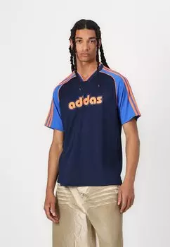Футболка с принтом UNISEX Adidas Originals, темно-синий