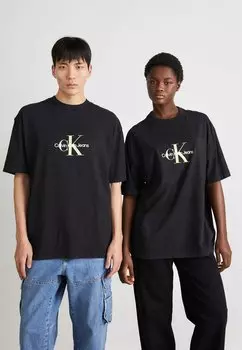 Футболка с принтом UNISEX Calvin Klein Jeans, черный