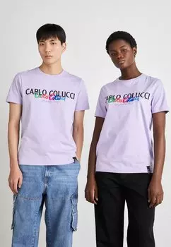 Футболка с принтом UNISEX Carlo Colucci, сирень
