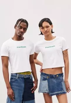 Футболка с принтом UNISEX Coach, белый