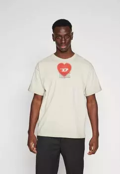 Футболка с принтом Unisex Diesel, цвет taupe