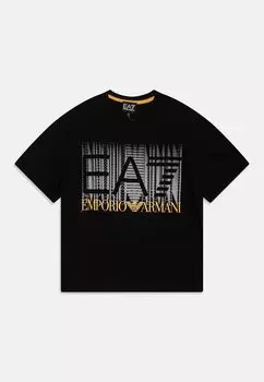 Футболка с принтом Unisex EA7 Emporio Armani, черный