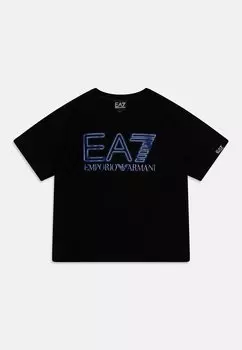 Футболка с принтом Unisex EA7 Emporio Armani, черный