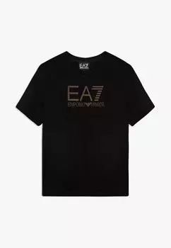 Футболка с принтом Unisex EA7 Emporio Armani, черный