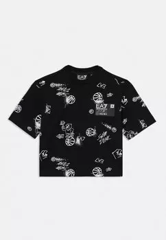 Футболка с принтом UNISEX EA7 Emporio Armani, черный