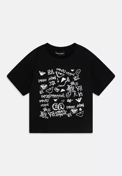 Футболка с принтом UNISEX Emporio Armani, черный