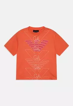 Футболка с принтом Unisex Emporio Armani, цвет persimmon
