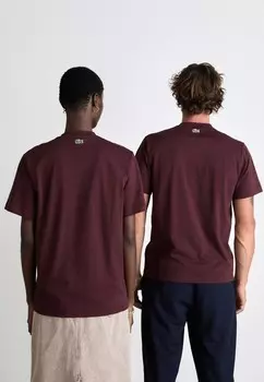 Футболка с принтом UNISEX Lacoste, Бордо