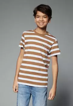 Футболка с принтом Unisex Lacoste, цвет cookie/white agrion