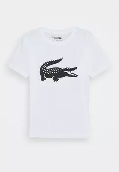 футболка с принтом Unisex Lacoste, цвет white/black