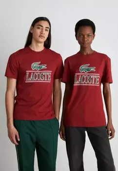 Футболка с принтом UNISEX Lacoste, красный