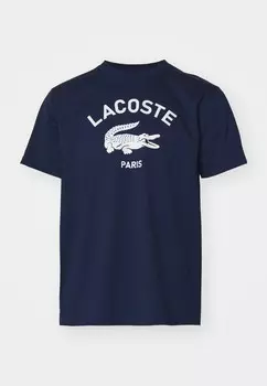 Футболка с принтом UNISEX Lacoste, темно-синий