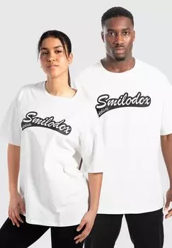 Футболка с принтом UNISEX MACEY Smilodox, бежевый