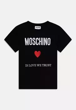 Футболка с принтом Unisex MOSCHINO, черный