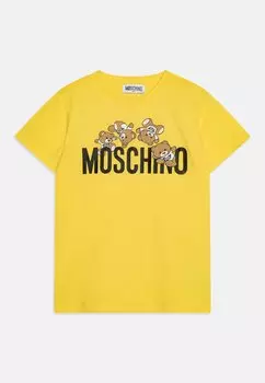 Футболка с принтом Unisex MOSCHINO, цвет cyber yellow