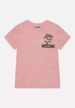 Футболка с принтом UNISEX MOSCHINO, цвет sugar rose