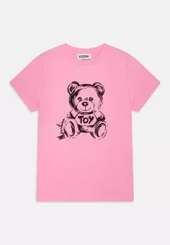 Футболка с принтом UNISEX MOSCHINO, розовый