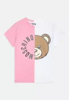 Футболка с принтом UNISEX MOSCHINO, розовый