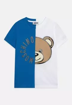 Футболка с принтом UNISEX MOSCHINO, синий
