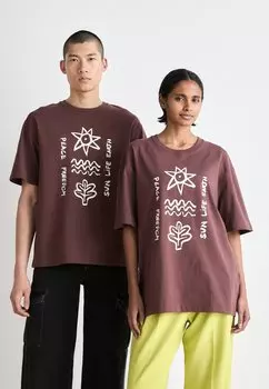 Футболка с принтом UNISEX Samse Samse, коричневый