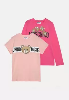 Футболка с принтом UNISEX SET MOSCHINO, розовый