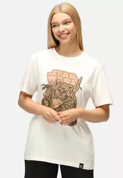 Футболка с принтом UNISEX STAR WARS EWOK CHEST Re:Covered, белый