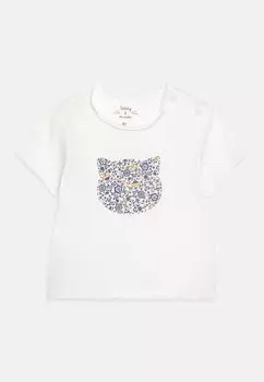 Футболка с принтом UNISEX Teddy & Minou, цвет milk/bluette