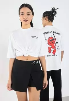 Футболка с принтом UNISEX YOURTURN, белый