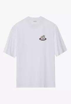 Футболка с принтом UNISEX YOURTURN, белый