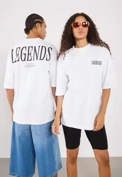 Футболка с принтом UNISEX YOURTURN, белый