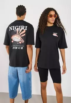 Футболка с принтом UNISEX YOURTURN by Zalando, черный