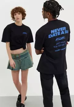 Футболка с принтом UNISEX YOURTURN, черный