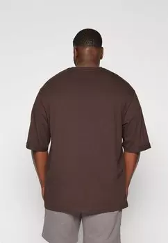 Футболка с принтом Unisex YOURTURN, коричневая