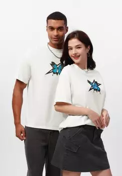 Футболка с принтом UNISEX YOURTURN, кремовый