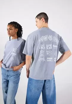 Футболка с принтом UNISEX YOURTURN, светло-серый