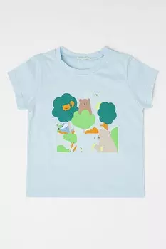 Футболка с принтом United Colors Of Benetton, зеленый