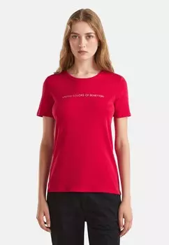 Футболка с принтом United Colors of Benetton, красный