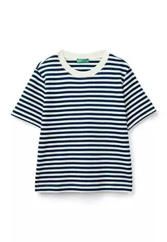 Футболка с принтом United Colors of Benetton, кремовый