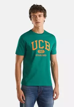 Футболка с принтом United Colors of Benetton, зеленый