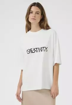 Футболка с принтом UNITY Karen by Simonsen, молочный